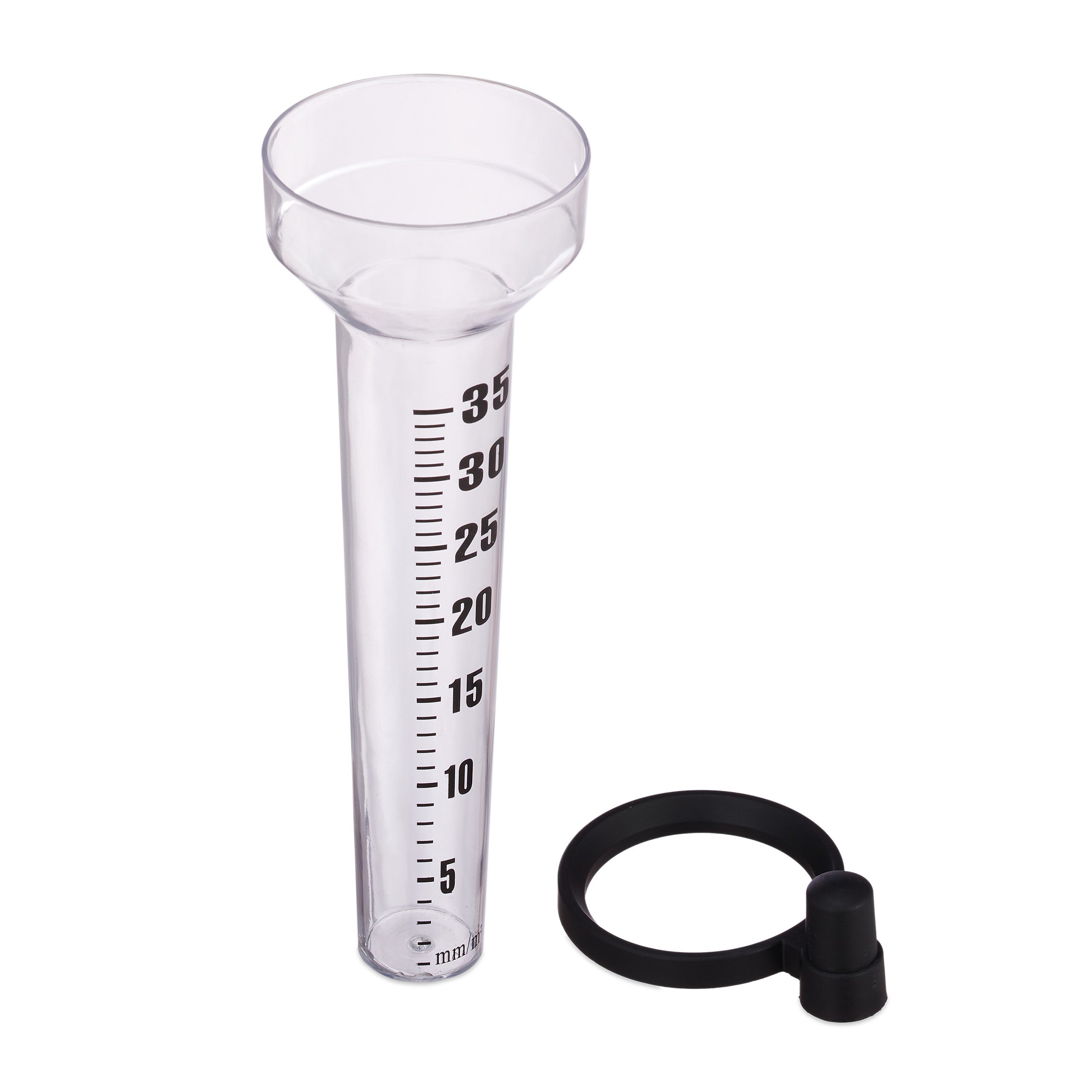 Lot de 2 pluviomètres, à fixation, Compteur pour le jardin, gros affichage, 35 mm/m², plastique, transparent, Relaxdays - 8