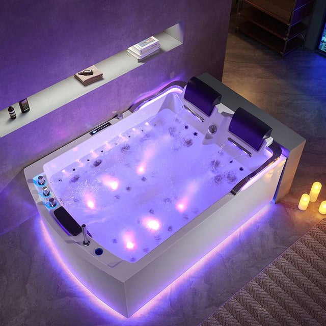 Baignoire balnéo Nautilus Inox DUO Gauche 70 jets