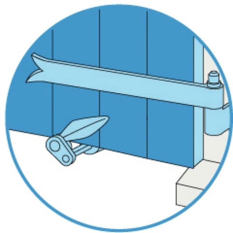 Arrêt feuille de laurier composite blanc - 130 mm - Torbel Industrie - 3