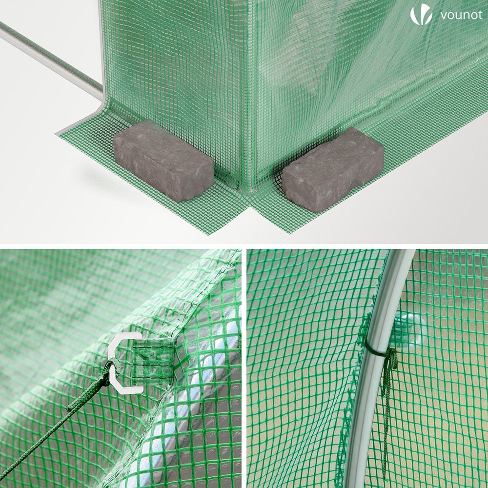 Serra da Giardino Tunnel, Serra per Orto, Piante Verde e Frutto, 3x3x2m 9m² - 7