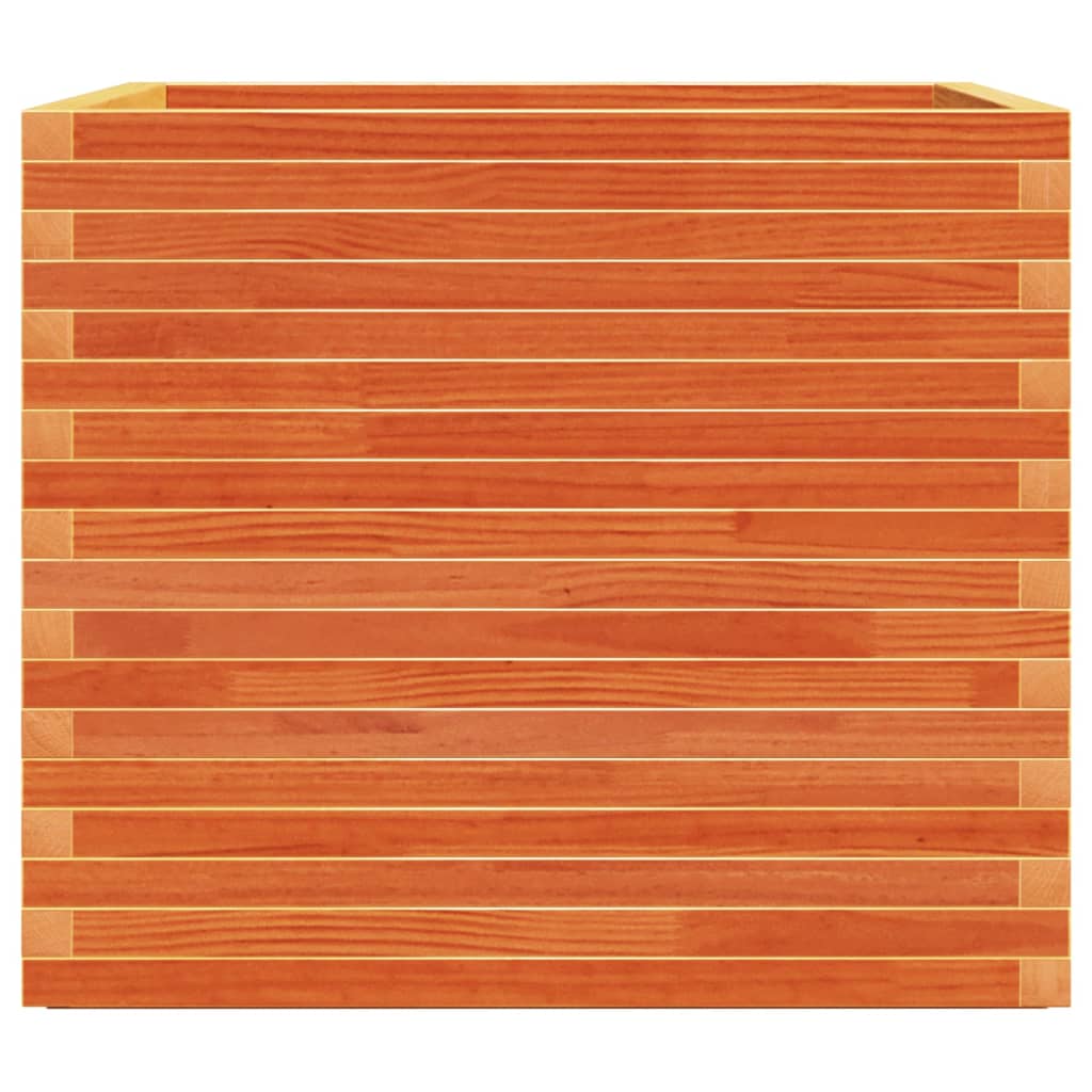 Maison Exclusive - Jardinière cire marron 80x80x72 cm bois de pin massif - 6