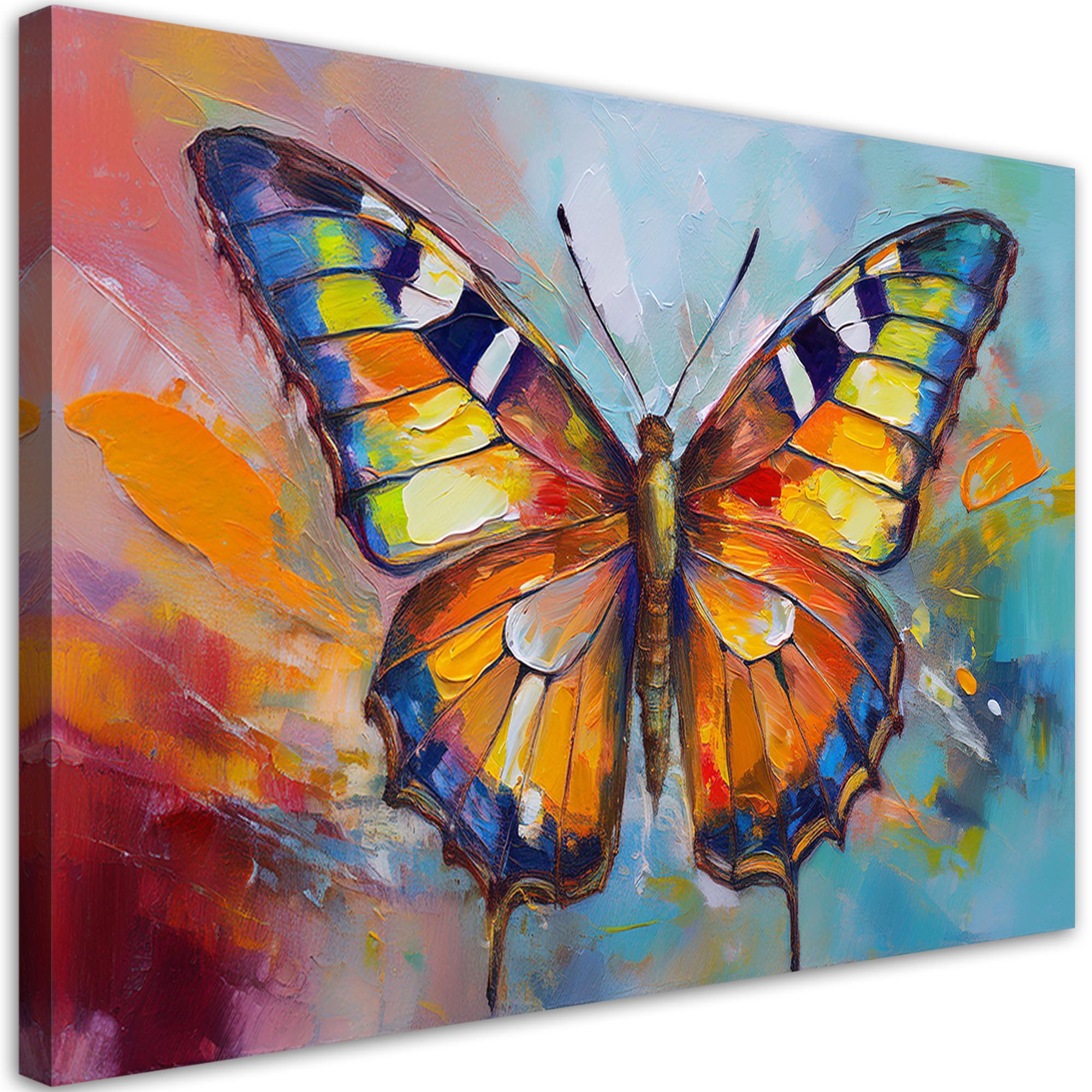Obraz na płótnie, Kolorowy Motyl 60x40