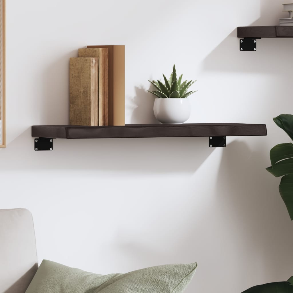 Casaria Étagère Murale Flottante Chêne Foncé 70 Cm - MDF Robuste, Effet Flottant Et Fixation Invisible