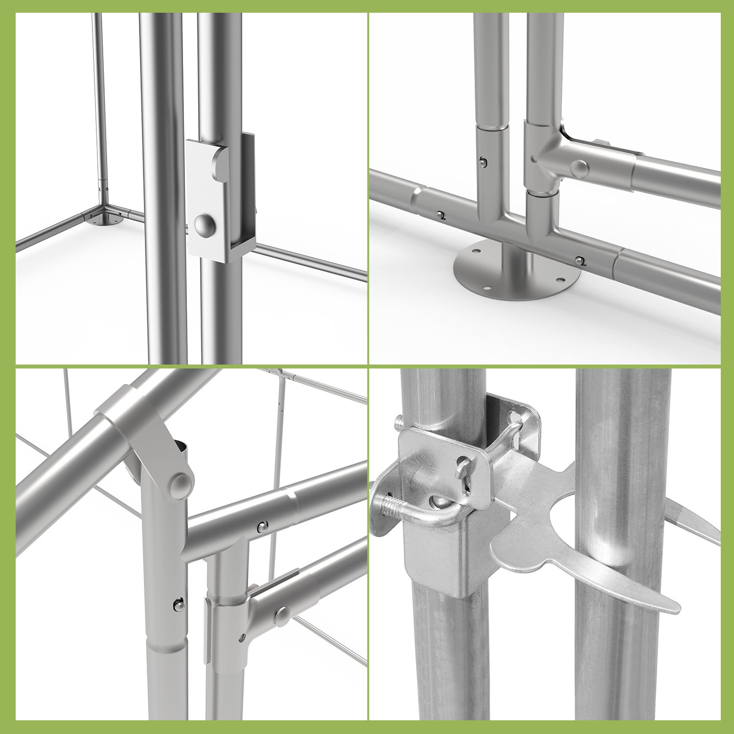 Recinto para galinheiro 18 m² parque em tela metálica 6x3 M aço galvanizado Recinto para parque gaiola para animais - 5