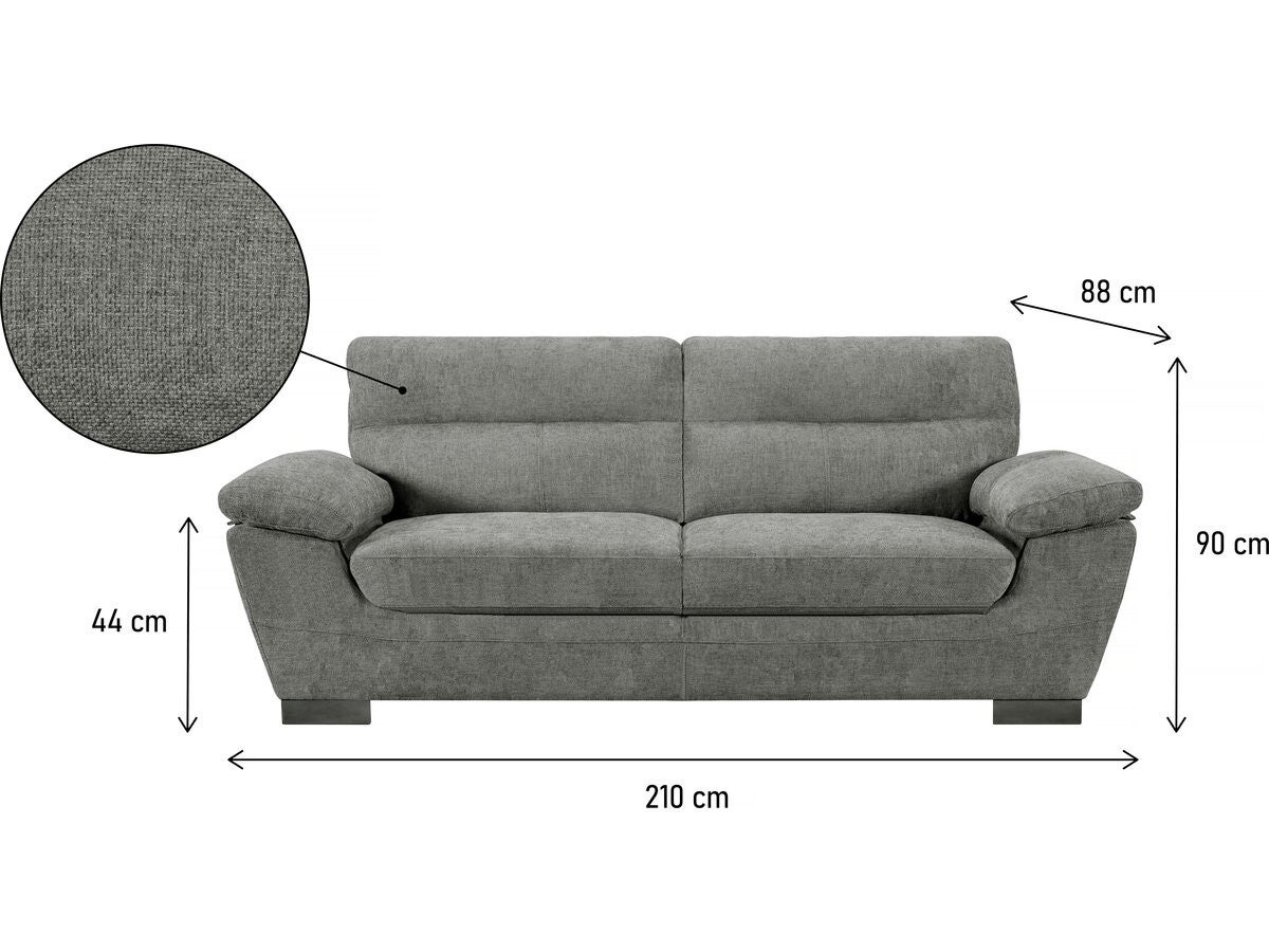 Canapé fixe en tissu 