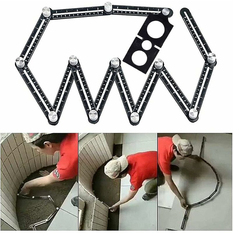 Règle multi-angles à 12 côtés, outil universel pour mesurer les angles ...