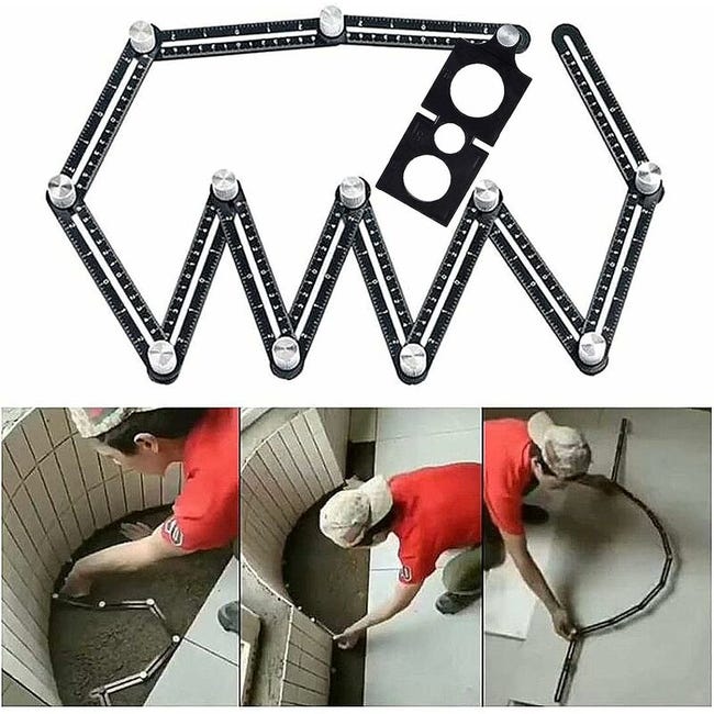 Règle multi-angles à 12 côtés, outil universel pour mesurer les angles ...