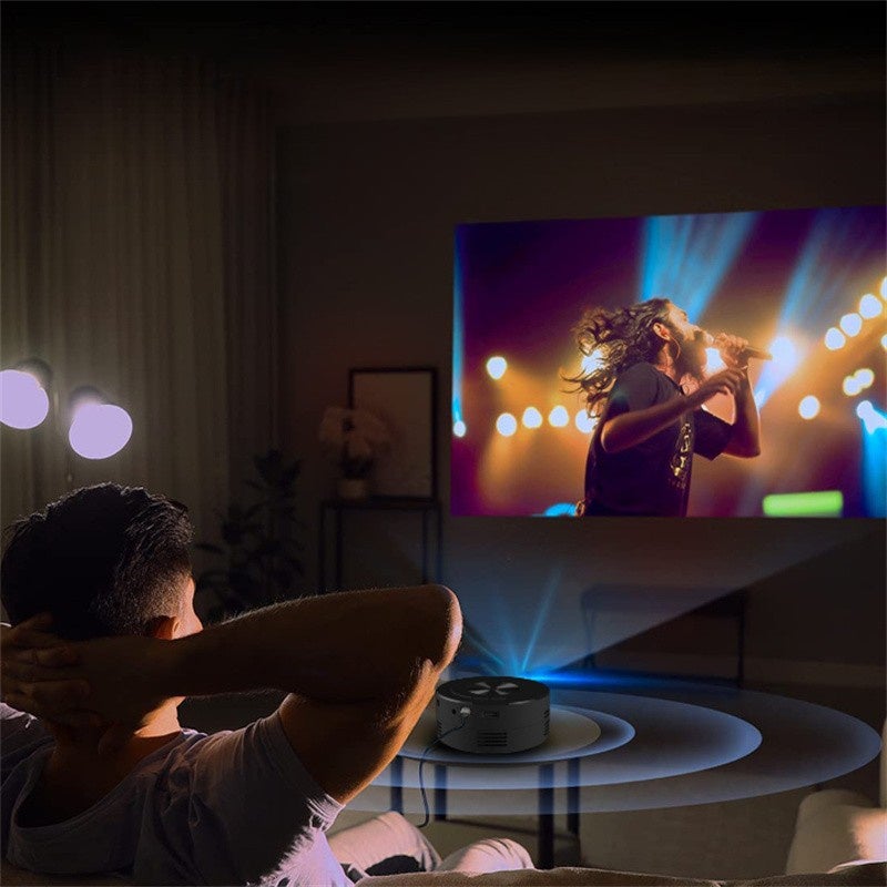 Projecteur portable mini pour la maison avec USB, audio, compatible smartphone, haute qualité d'image et facile à utiliser - 5