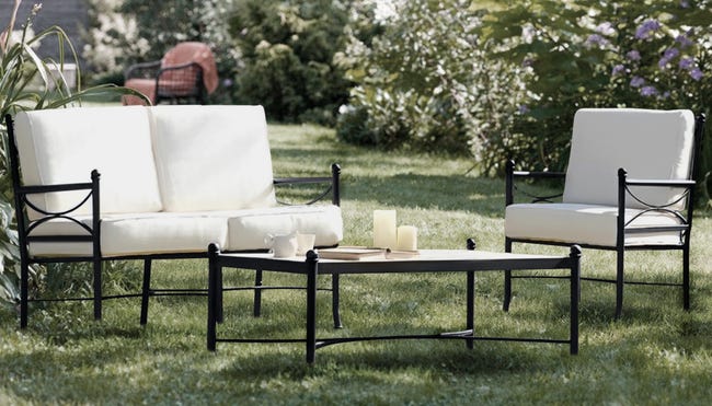 Set Giardino Outsunny 4 Posti - Divano, 2 Poltrone E Tavolino Con 7 Cuscini Grigi - Foto 12