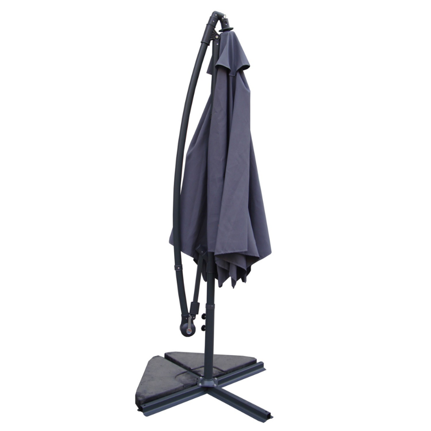 Parasol déporté diamètre 3m gris PORTICCIO - 6