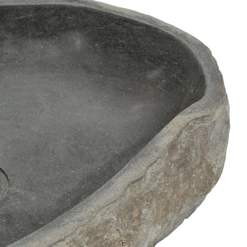 Lavabo en pierre de rivière Ovale (45 53)x(34 41) cm - 4