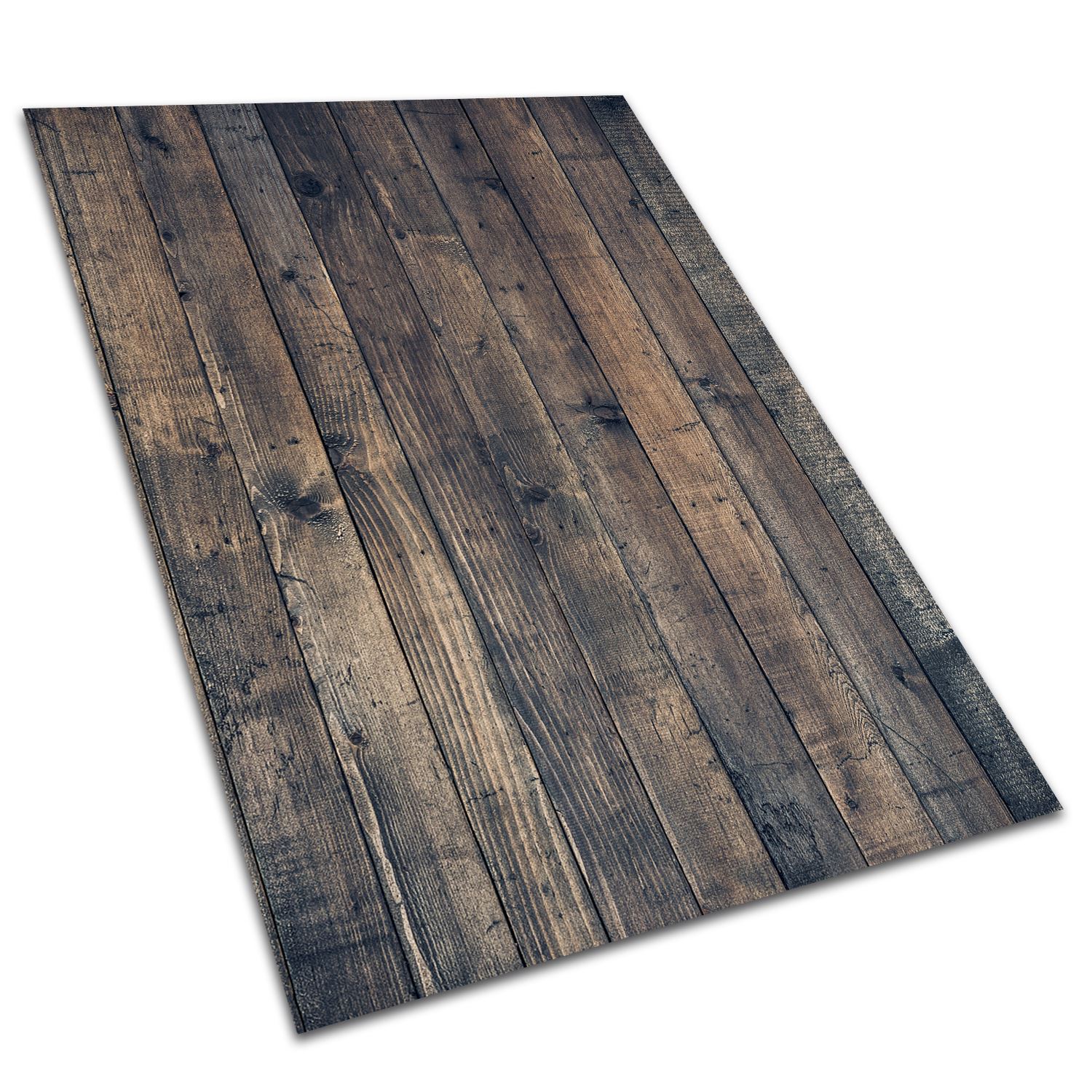 Dywan winylowy ciemne deski styl rustykalny mata winylowa do kuchni dekoracyjna 90x60 cm – Tulup