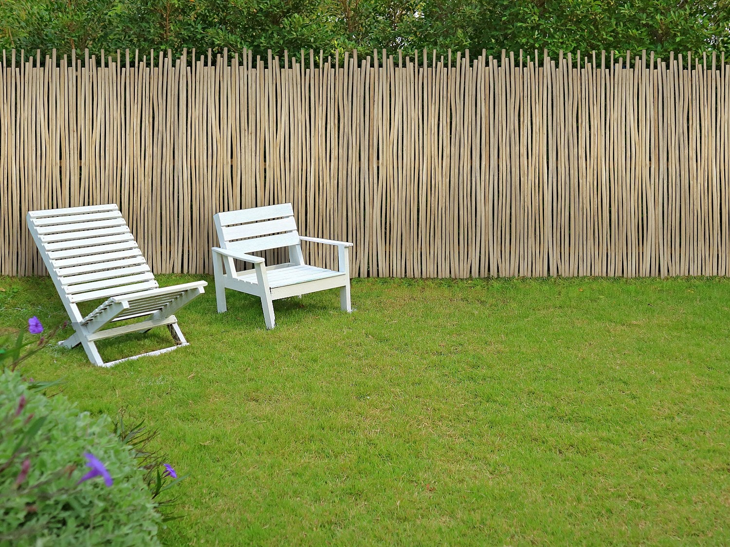 Ogrodzenie z drewna tekowego - Dł.100 x Wys.120 cm kolor jasny naturalny - EDANA