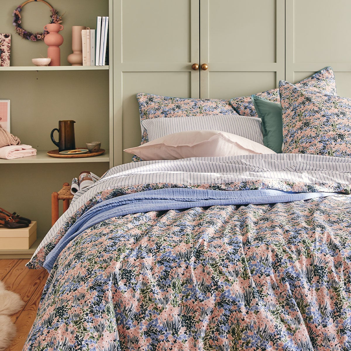 Housse De Couette Percale De Coton Vent Du Sud – 240x220 Cm, Vert Anis, 80 Fils