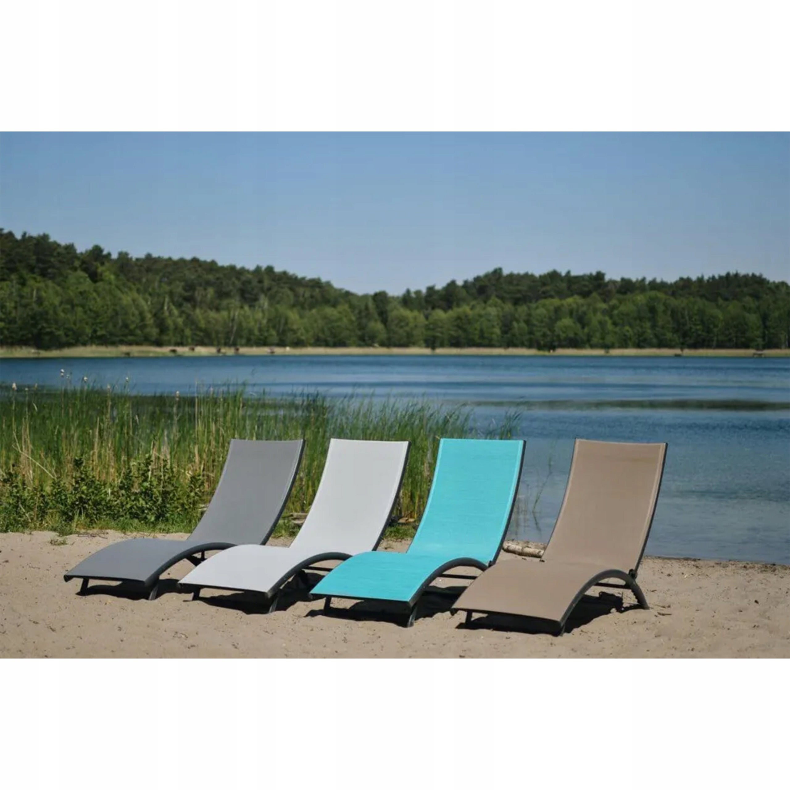 Zestaw Leżaków Focus Garden Leżak Ogrodowy Plażowy Składany Star Na Basen 2 szt - 7