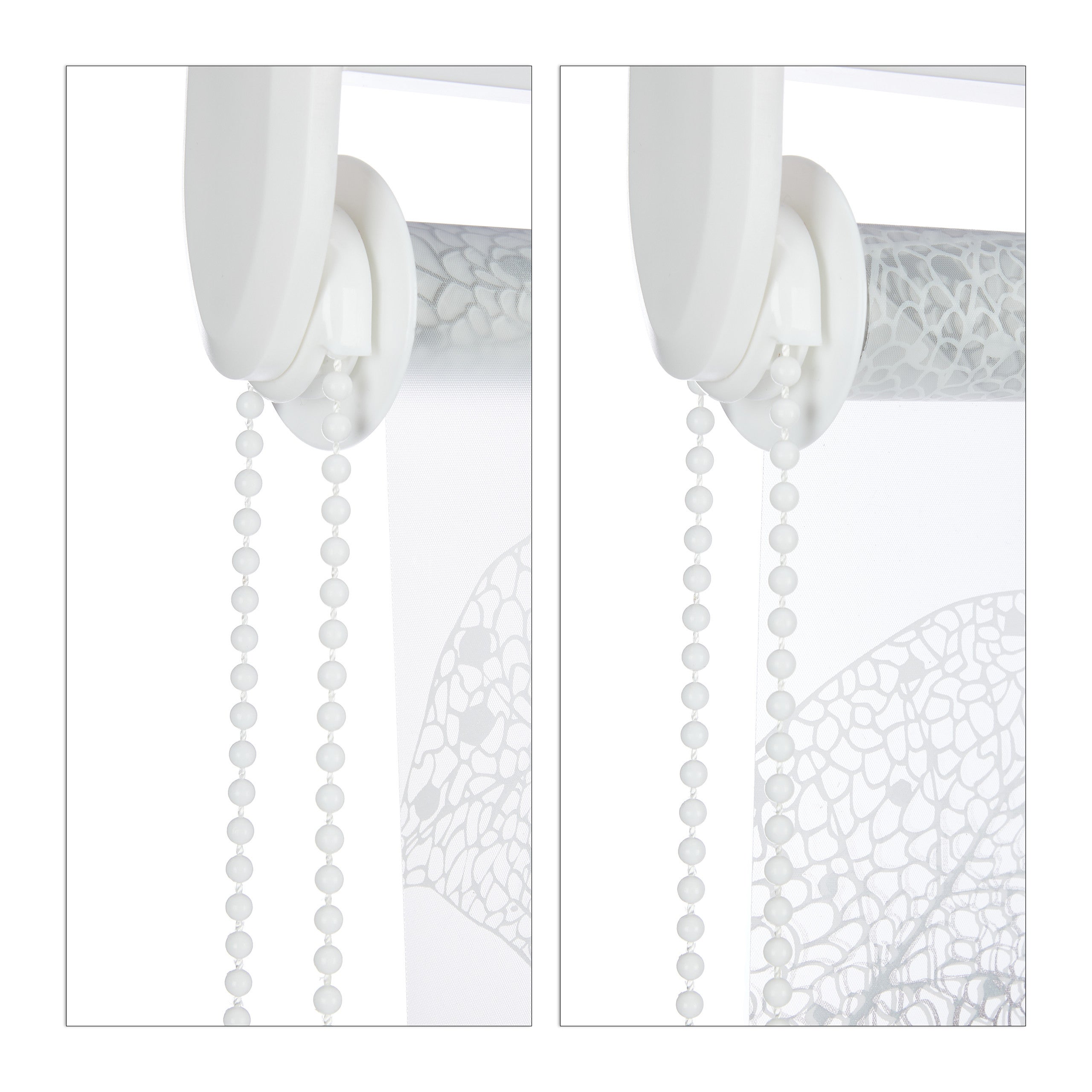 Store de baignoire, 120 x 240 cm, rideau de douche avec chaine, montage ajustable, salle de bain, noir-blanc, Relaxdays - 6