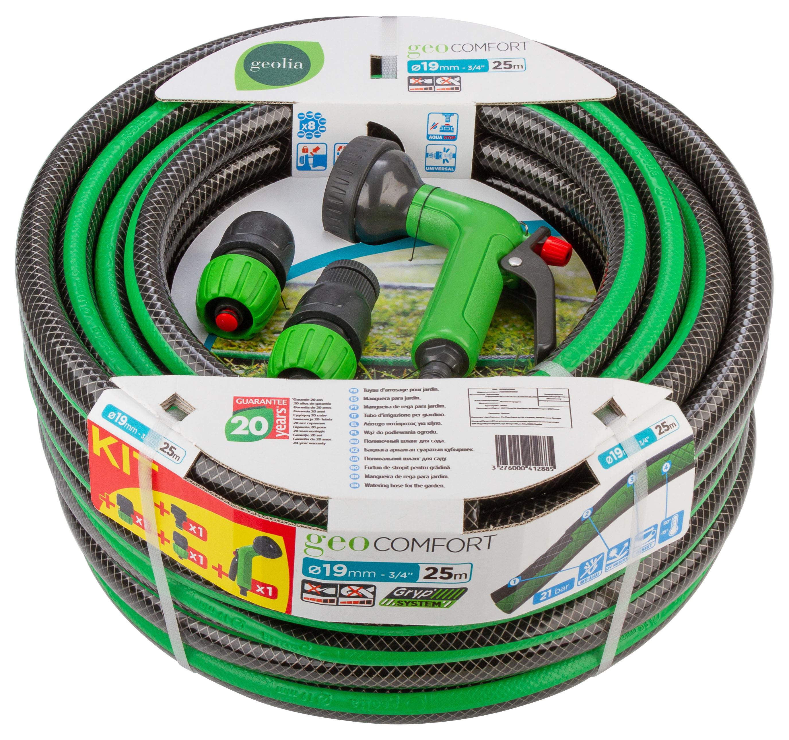 Wąż ogrodowy GEOLIA Comfort L.25 m Śred.18.5 mm