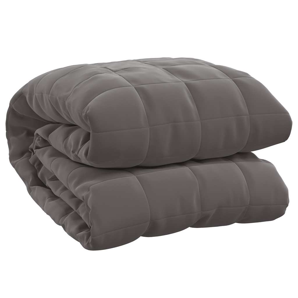 Couverture lestée Gris 150x200 cm 7 kg Tissu vidaXL - 2