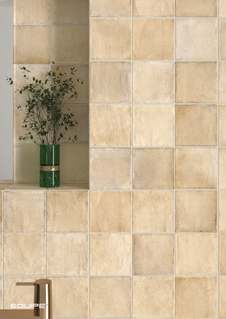 Carrelage Mural Effet Zellige Marron Caramel Mat SABBIA 10x10 cm ...