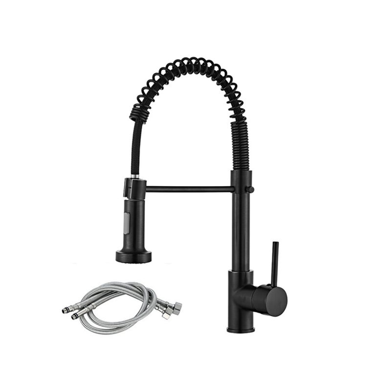 Kran kuchenny z wyciąganą słuchawką, z wężem doprowadzającym wodę o długości 60 cm, obrót o 360°, 2 tryby rozpylania wody, wąż wodny G 3/8