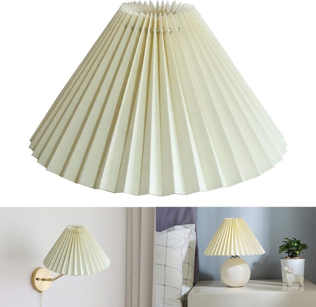 x Paralume Conico Cilindro Moderno Per Lampada Applique Bianco E14