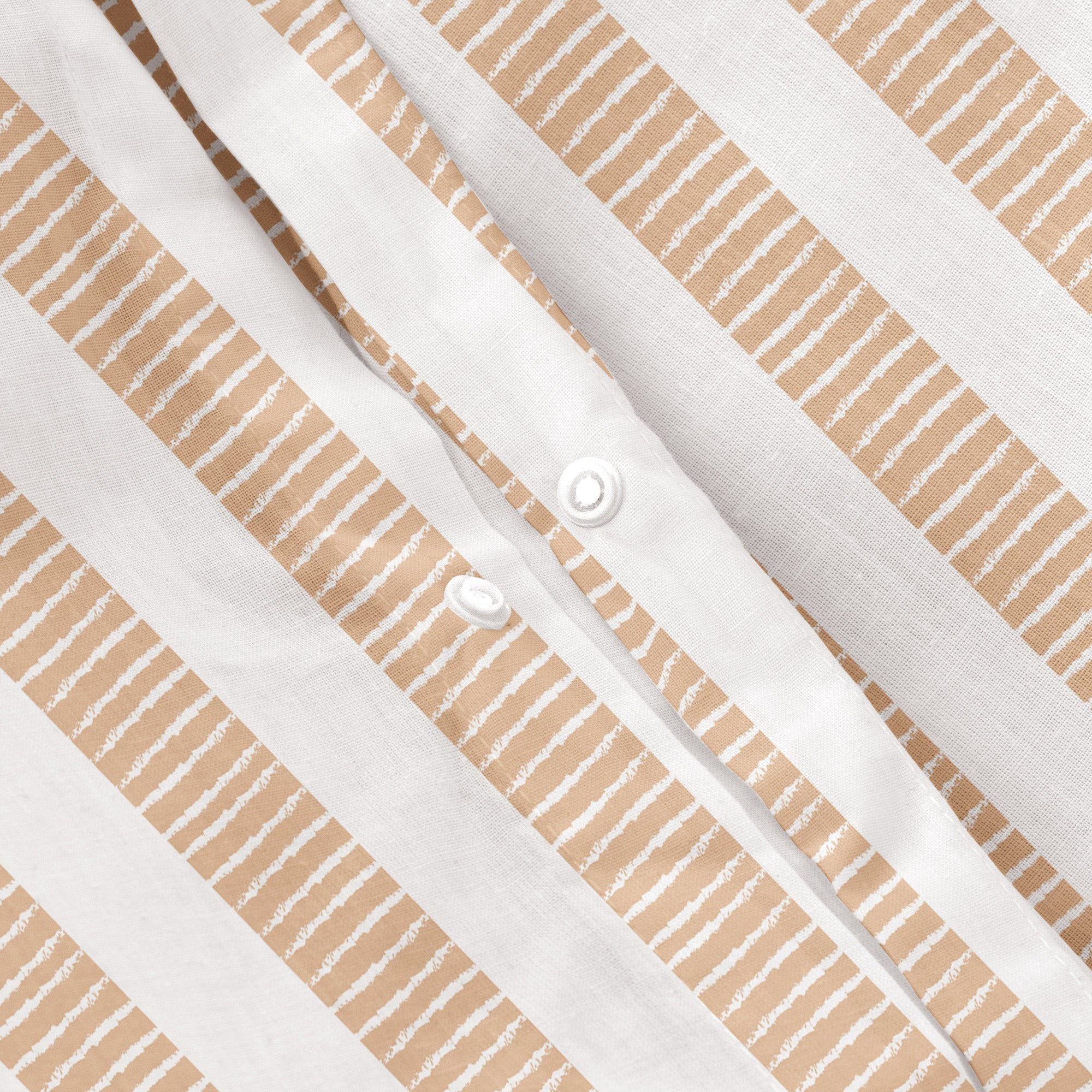 Housse de couette 100% coton 260x240 cm + 2(50x90) cm beige - Lunaya - 4