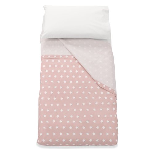 Sábana de cuna italbaby starlette, modelo 020 1008 001, juego completo, color rosa, para un sueño tranquilo