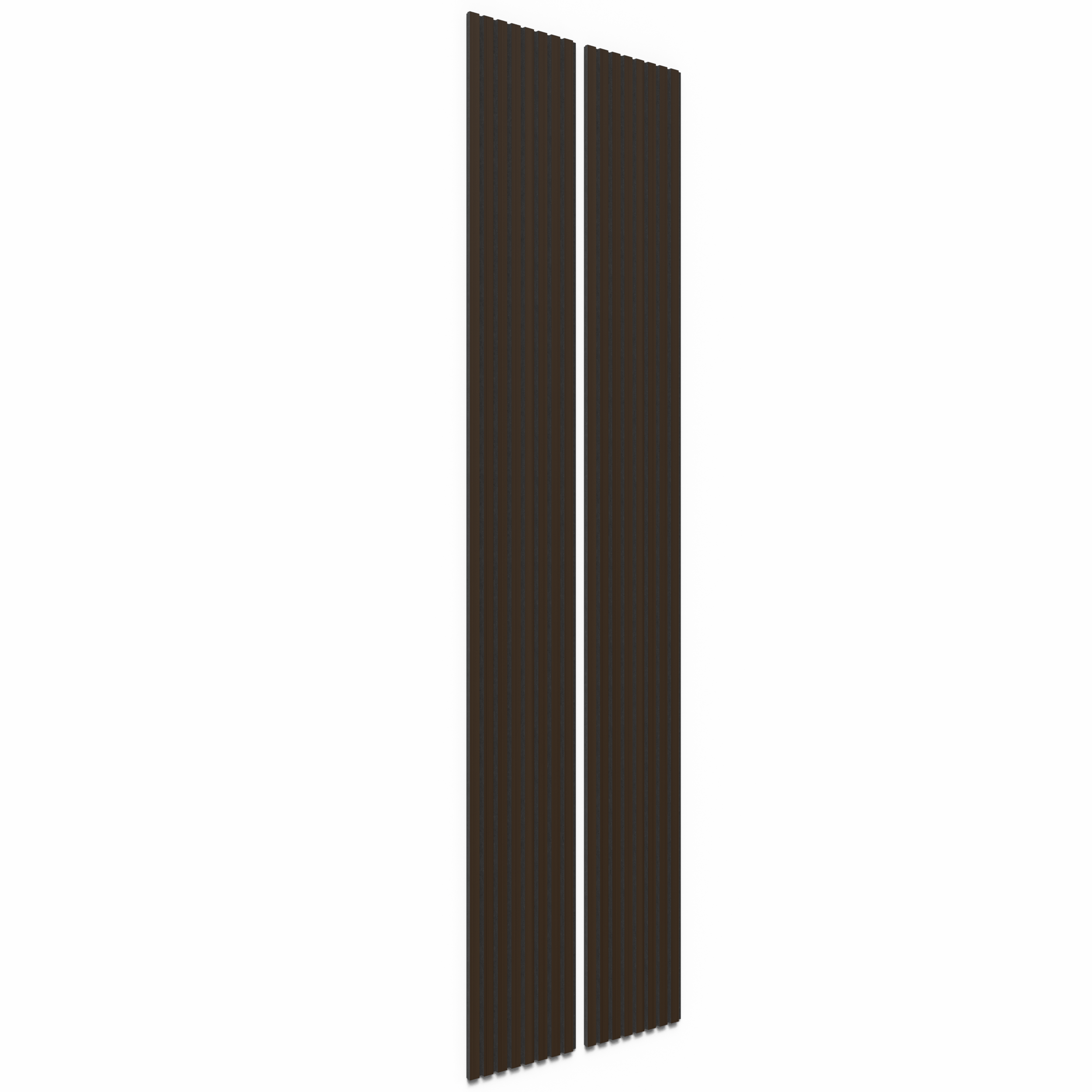 Lot de 2 panneaux tasseaux acoustiques MDF décor chêne fumé foncé, feutrine noire, 240x32 cm Nordic Acoustics - 3