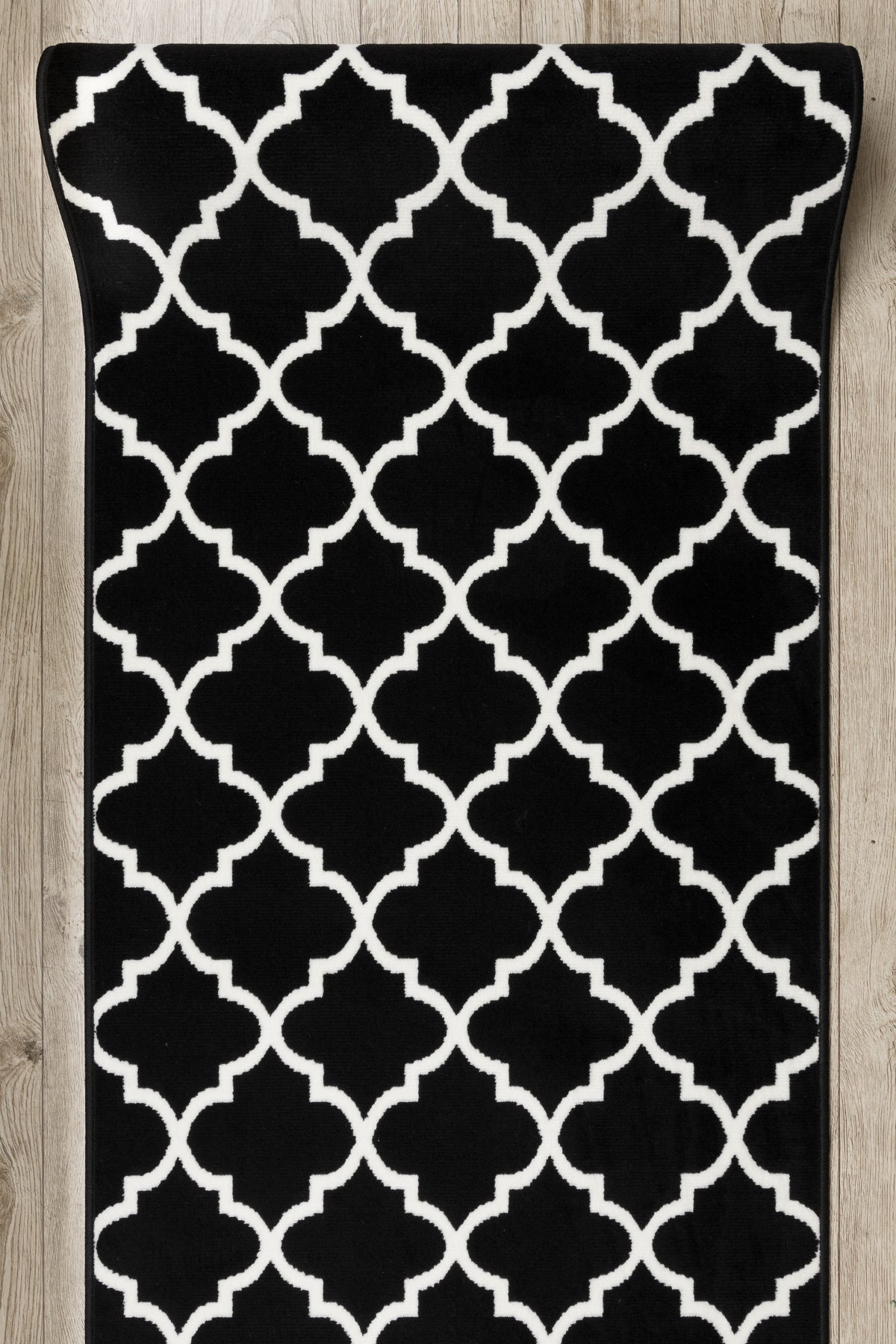 PASSADEIRA BCF MORAD Trelis Treliças marroquinas preto / creme 90 cm 90x230 cm - 5