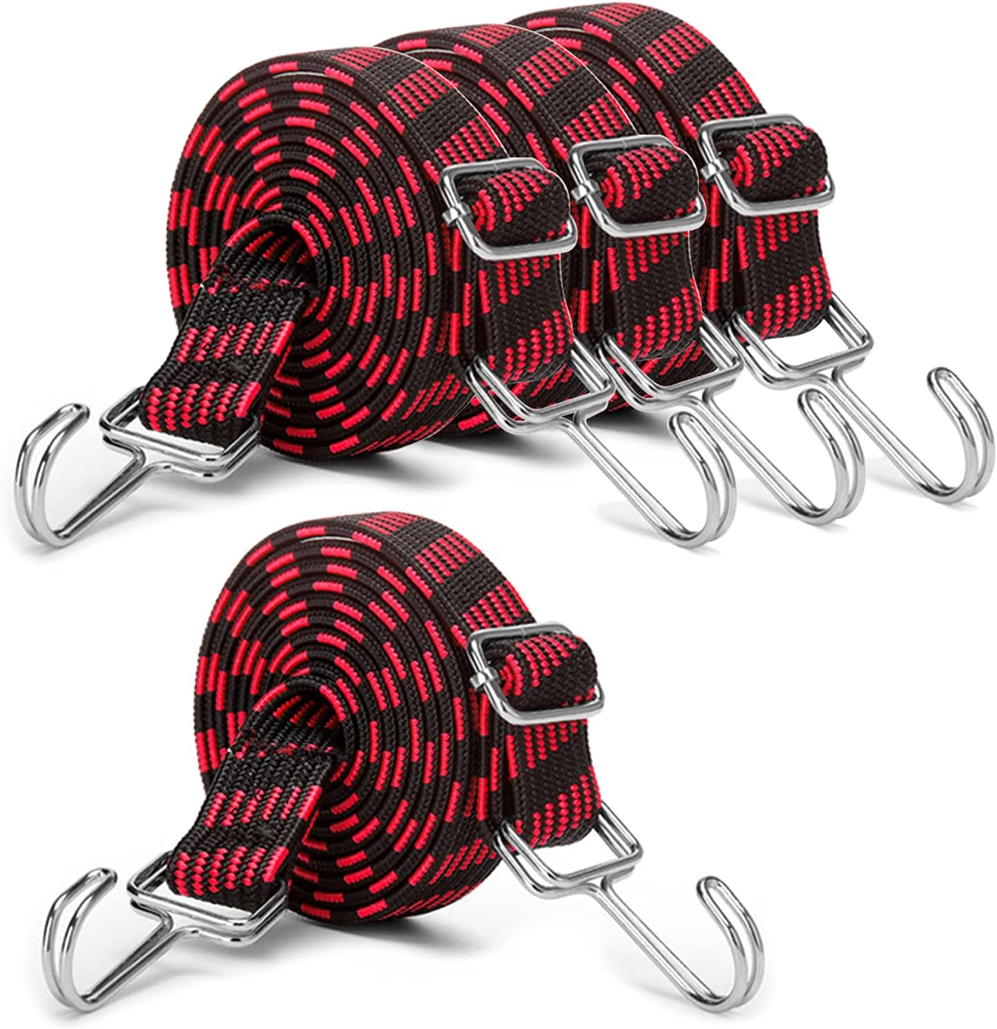 Lot De 20 Mini Cordes élastiques Avec Crochets - 8 Pouces, Pour Vélos Et Rangement