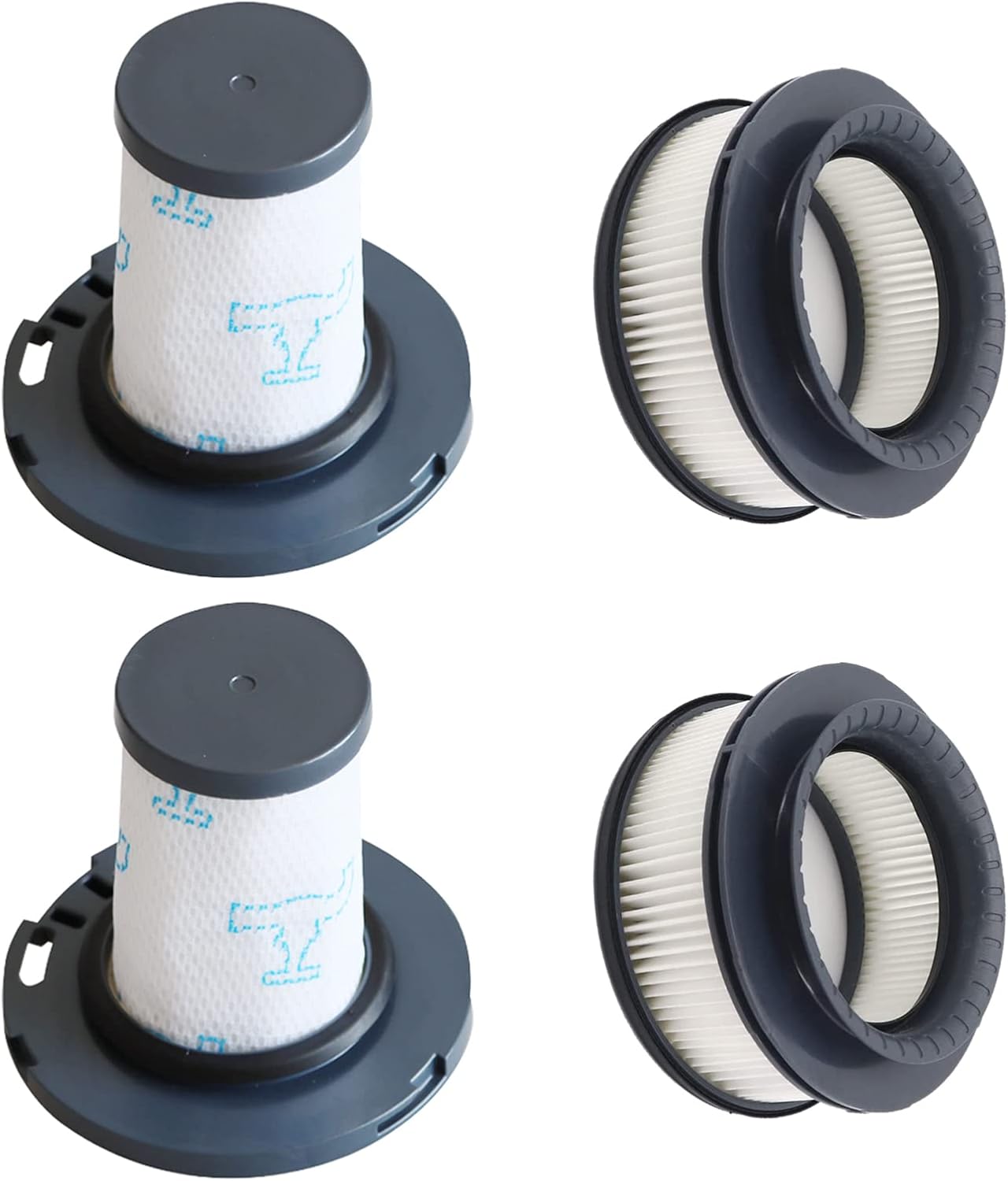 Zestaw akcesoriów z 4 filtrami zamiennymi HEPA do odkurzaczy Rowenta X-Force Flex 11,60 14,60 15,60 RH9878 RH9898 RH9958 RH99F1 (Re