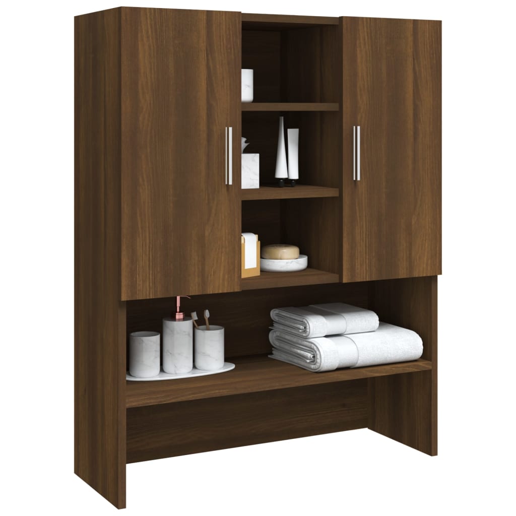 Maison Exclusive - Armario para lavadora color roble marrón 70,5x25,5x90 cm - 5