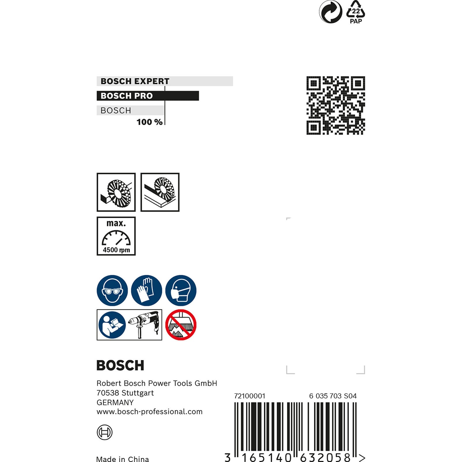 Bosch PRO Stainless Steel heavy szczotka druciana tarczowa 70 x 0,35 mm trzonek prosty - 2608622125 - 4