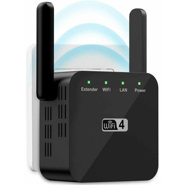 Répéteur WiFi 300 Mbps 2,4 Go, 1 port réseau RJ45, amplificateur de ...