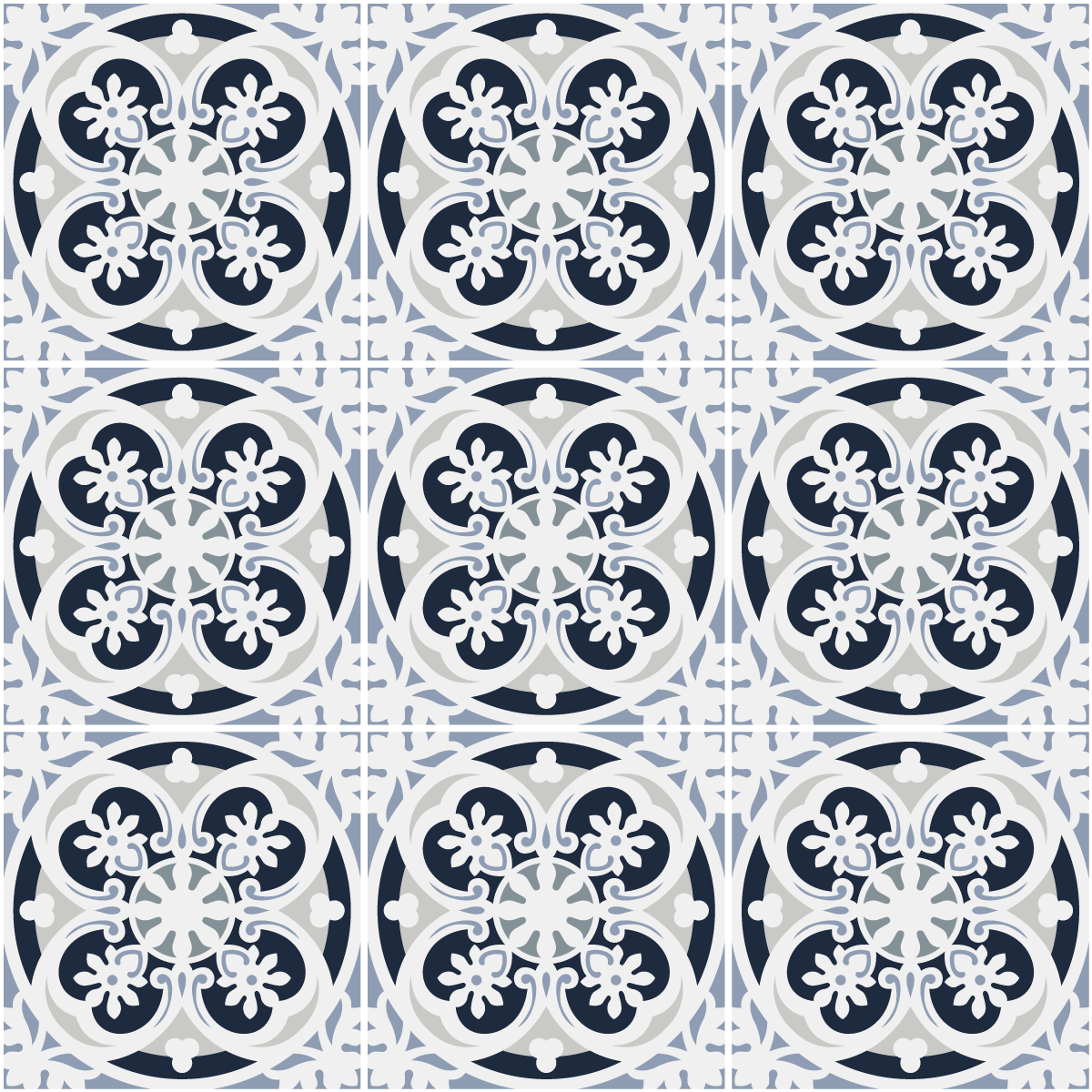 9 adesivi piastrelle di cemento azulejos Giselda - Sticker adesivo - adesivi murali - 9stickers10x10cm - 2