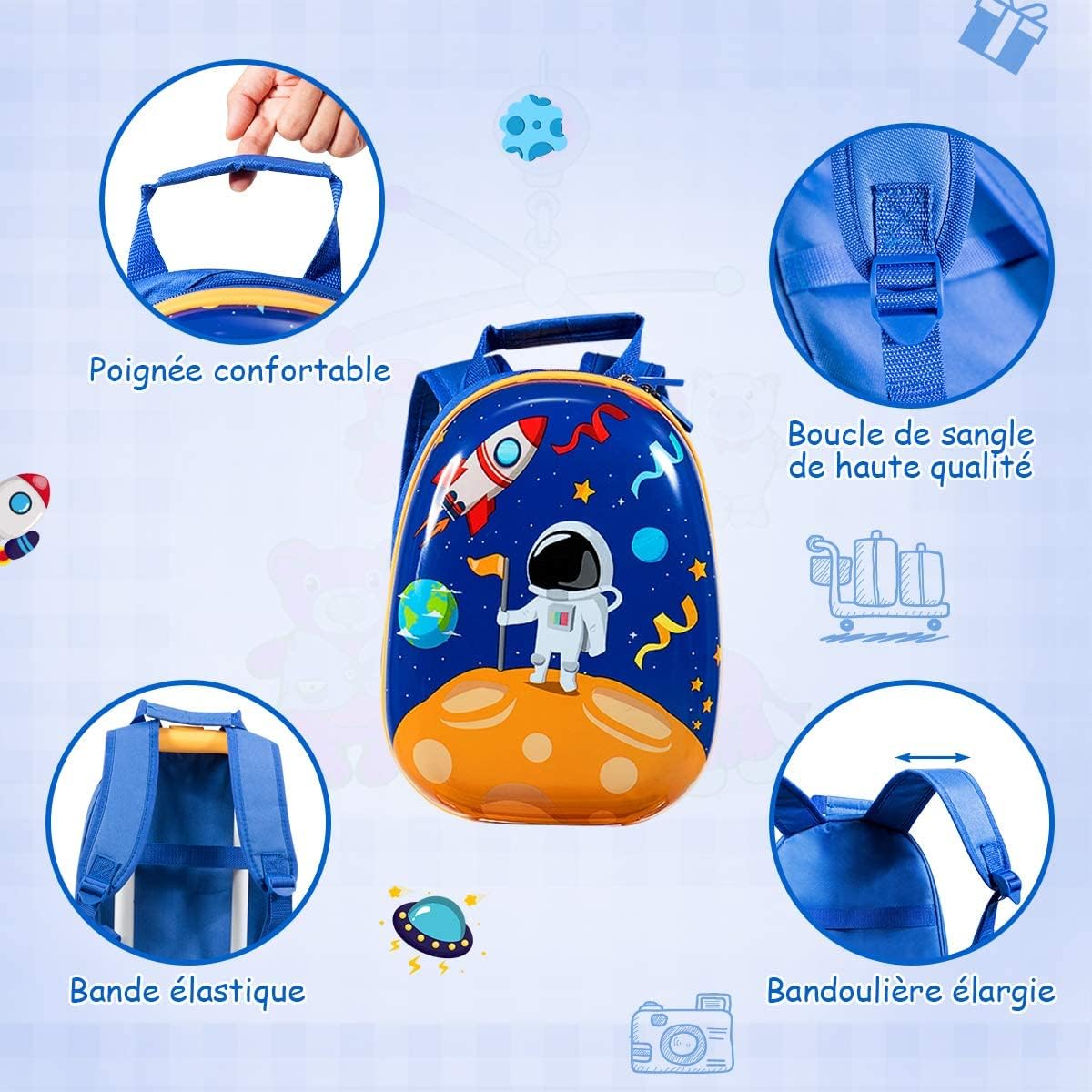 Zaino Per Bambini Unisex Resistente - Capacit&agrave; 38L, Doppio Scomparto, Tasca Frontale, Ideale Per Scuola E Tempo Libero