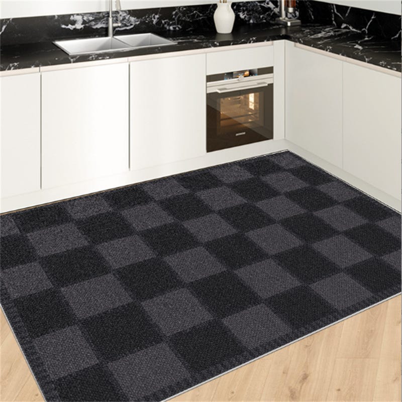 Tapis Sol Cuisine 50x220cm Antidérapant Vert Et Noir - Tapis Absorbant
