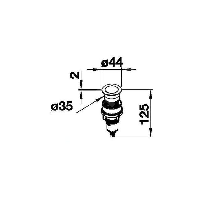 Eccentrico BLANCO PushControl - Acciaio Inox, Per Lavelli, Comando A Pressione, Classe A - Foto 9
