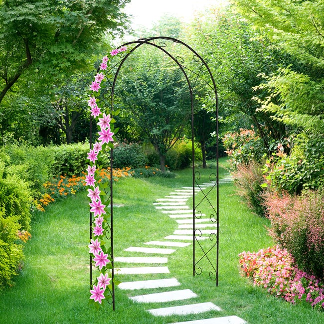 VidaXL Archi da Giardino 2 pz Neri 120x38x260 cm Acciaio | Leroy Merlin VidaXL Archi da Giardino 2 pz Neri 120x38x260 cm Acciaio | Leroy Merlin