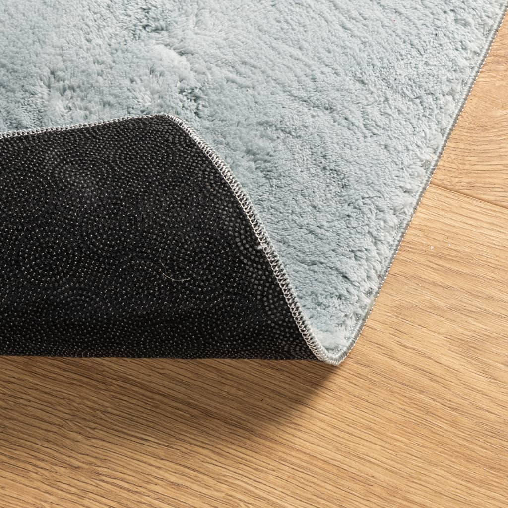 Alfombra de pelo corto suave lavable HUARTE azul, 160 × 160 cm - 5