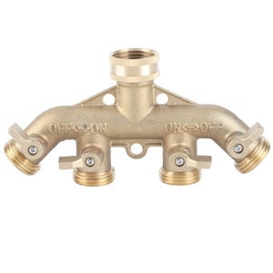 Connettore per rubinetto in ottone a 4 vie, distributore per rubinetto da giardino da 3/4, divisore per tubo flessibile con uscita per valvole di ac | Leroy Merlin