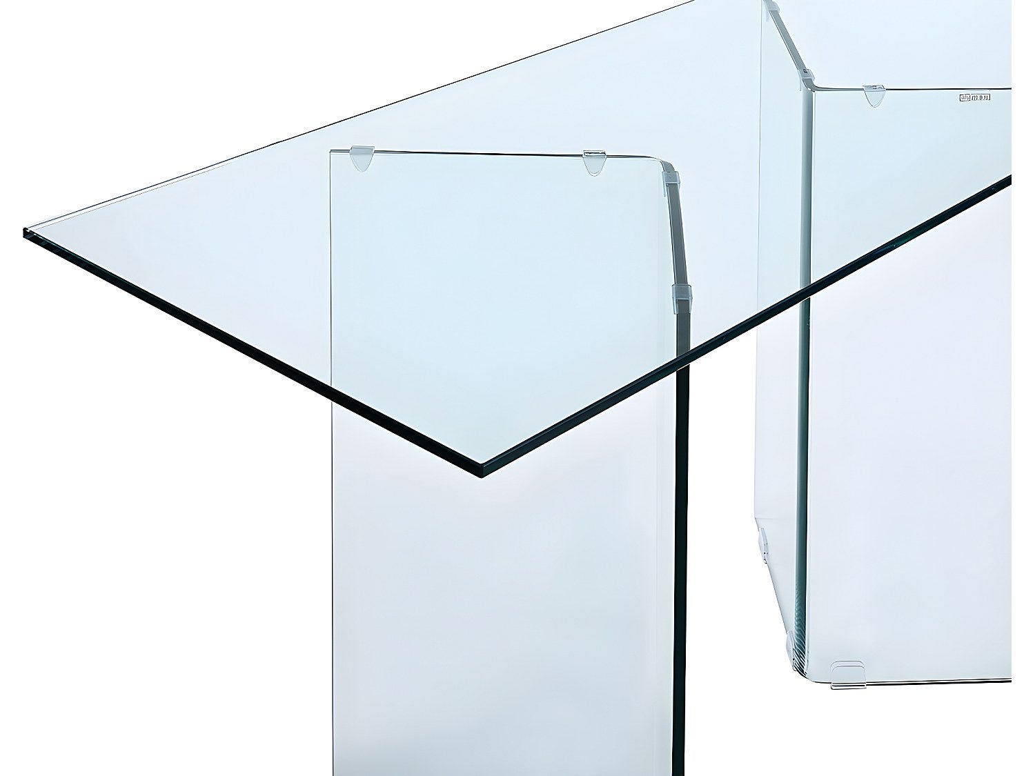 Bureau CLARISSA - Verre trempé - Transparent - 4