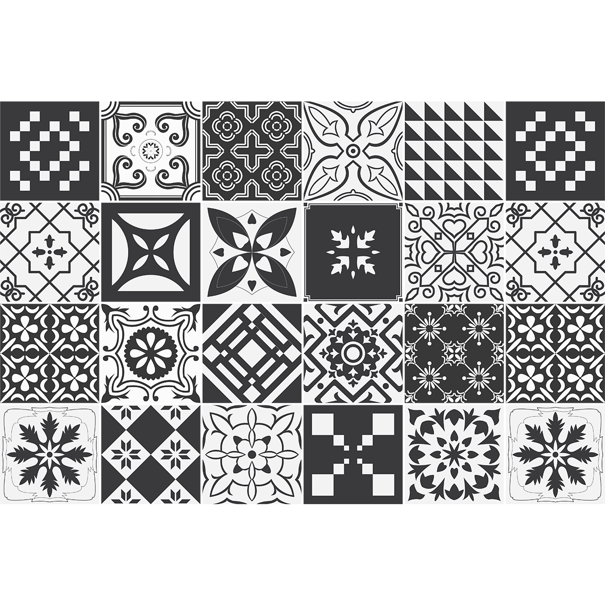 24 adesivi piastrelle di cemento mobili alisonia - Sticker adesivo - adesivi murali - 24stickers10x10cm - 2