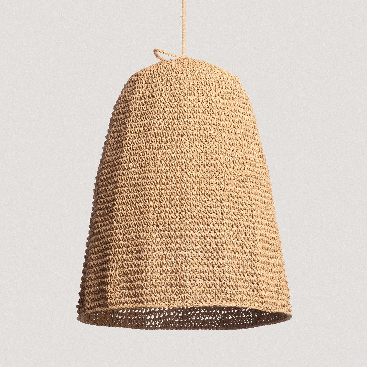 Lustre Raphia Lustre Suspension Rafia Behati ILUZZIA, Textile naturel, Raphia, E27 ...