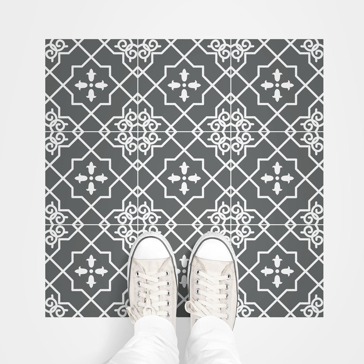 9 adesivo piastrelle di cemento terra Luiz antiscivolo - Sticker adesivo - adesivi murali - 9stickers20x20cm - 5