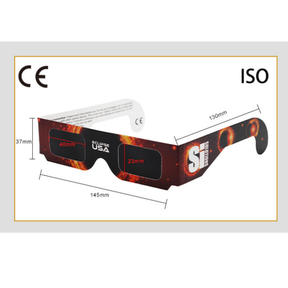 Lunettes Éclipse Solaire – Certifiées ISO conformes CE – Lunettes de protection pour l’observation sûre des éclipses solaires 6 articles - 5