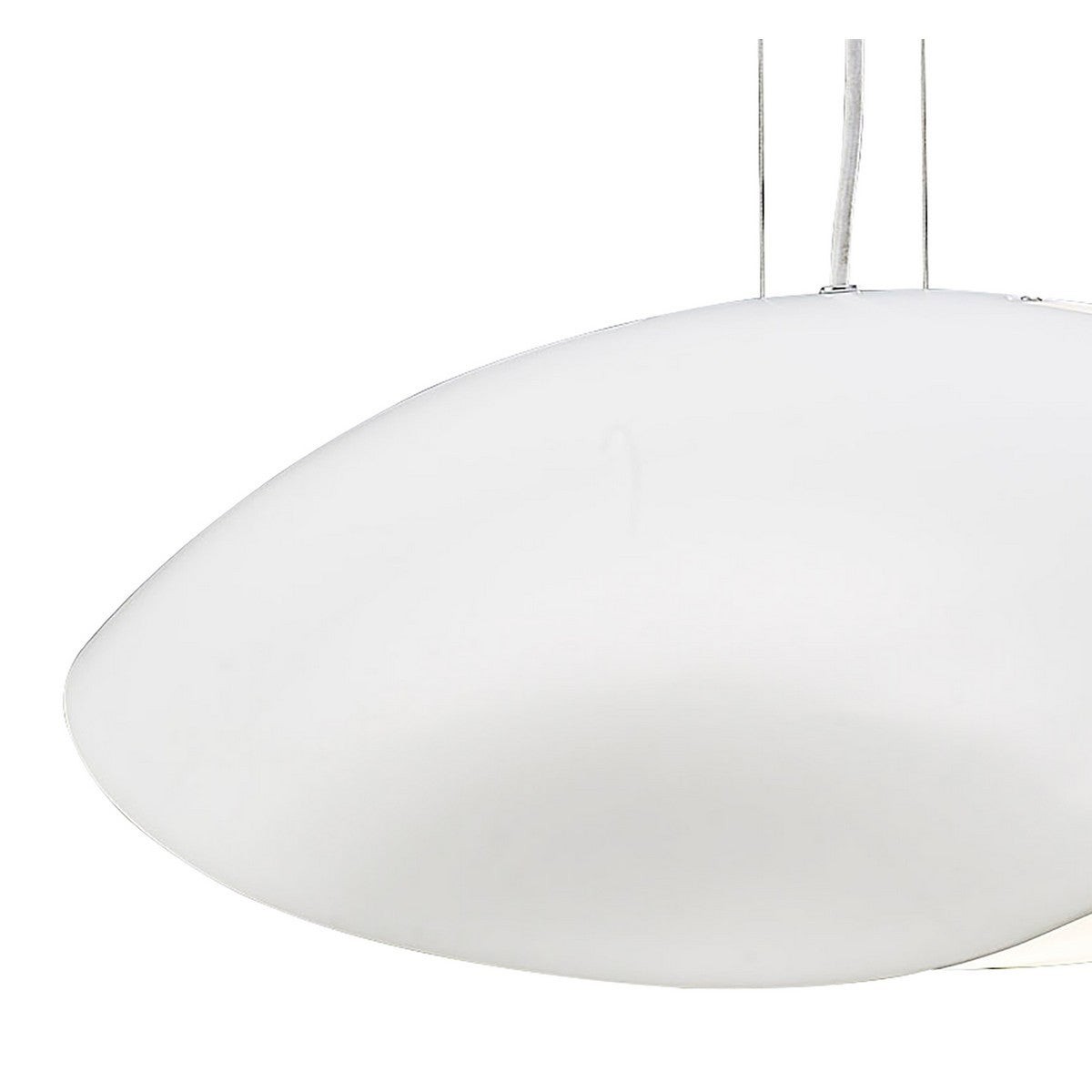 Suspension Pasion 4 Ampoules E27, blanc brillant/arylique blanc/chrome poli - 4
