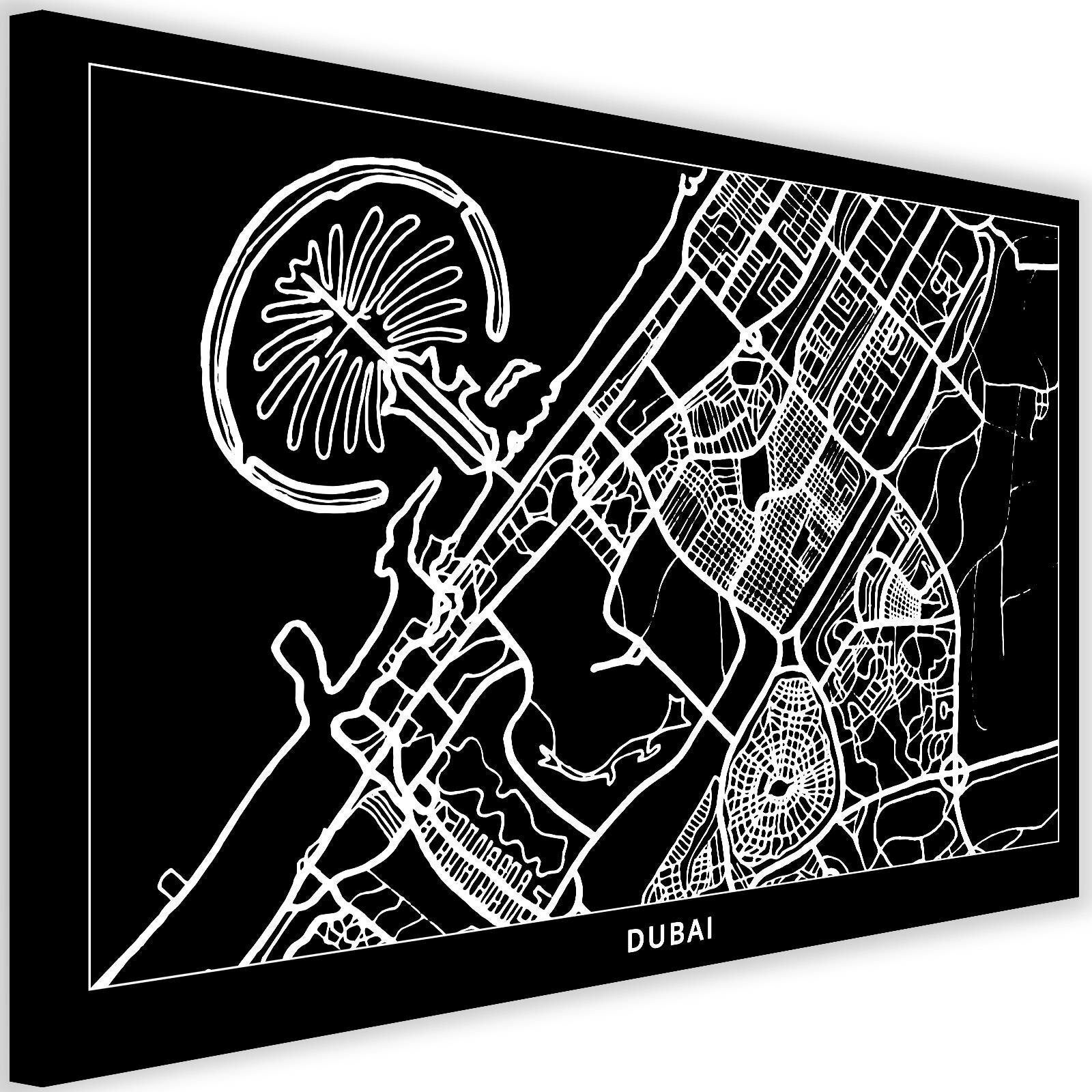 Obraz na płótnie, Dubaj - plan miasta 120x80