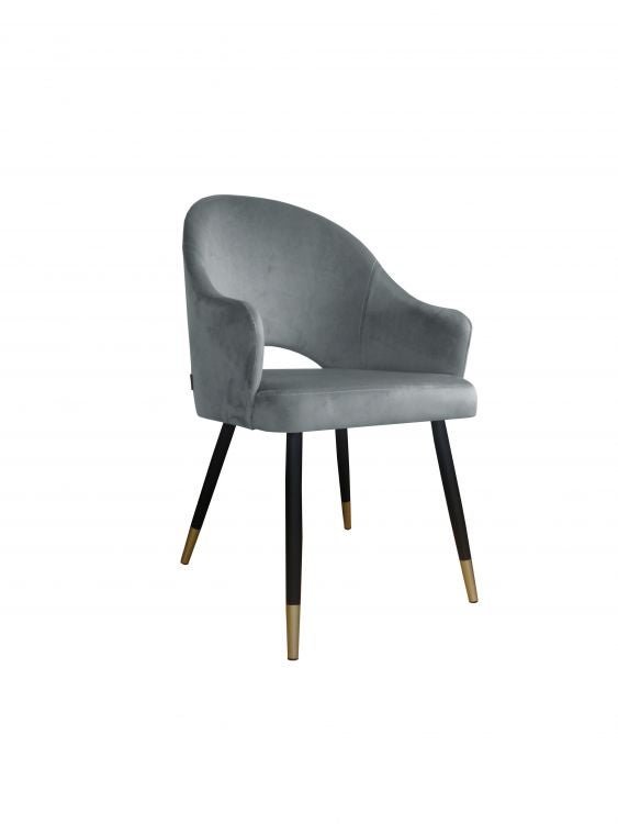 Krzesło JENISEJ VELVET GOLD szare