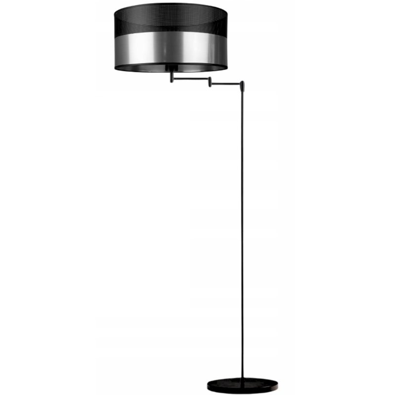 Lampa stojąca podłogowa przegubowa regulowana z abażurem walec BLUES